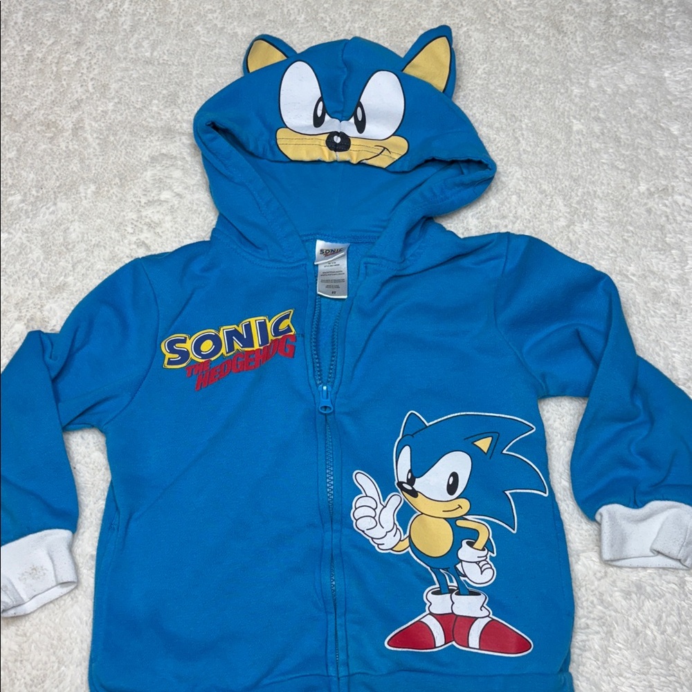 Sonic the Hedgehog Blue Hoodie Size 5T